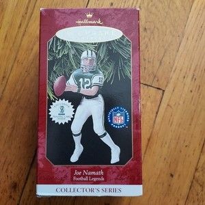 Joe Namath NFL Football NY Jets Hallmark Collectible Christmas Holiday Ornament